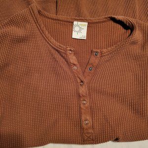 Aerie Long Sleeve Waffle Henley